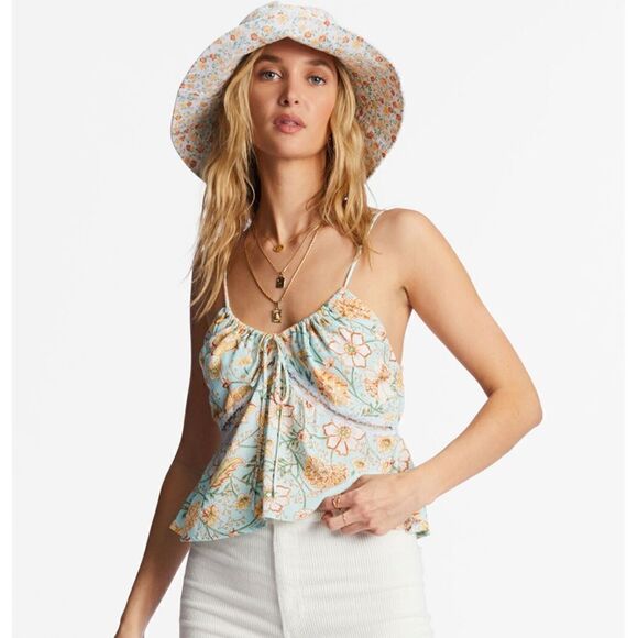 Billabong Tops - Billabong Just For You Cami Top, Adjustable Strap, Crop, Tropical. Large. NWT!